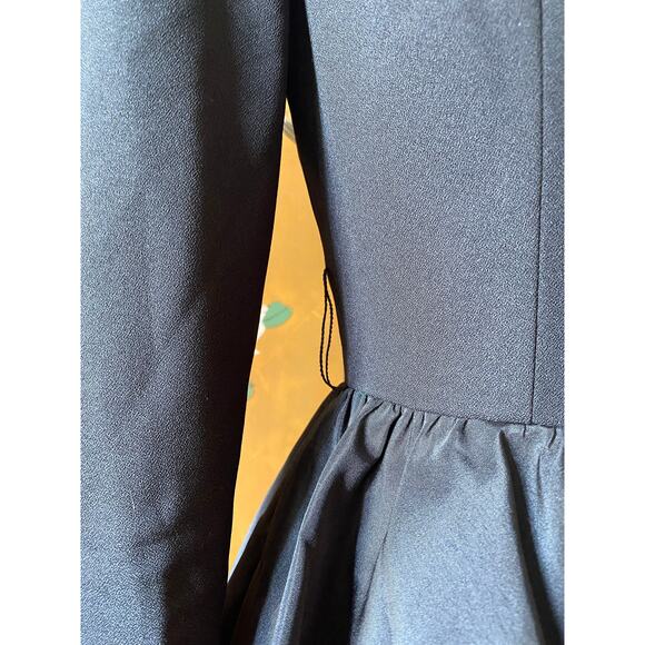 Vintage peplum dress in black by Huey Waltzer for Darcy, size M - Picture 4 of 8